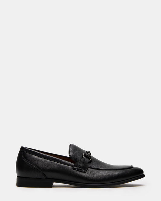 JAYSHAN Black Leather Men's Dress Loafer | Steve Madden Sale