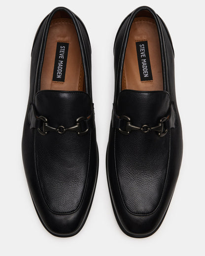 JAYSHAN Black Leather Men's Dress Loafer | Steve Madden Sale