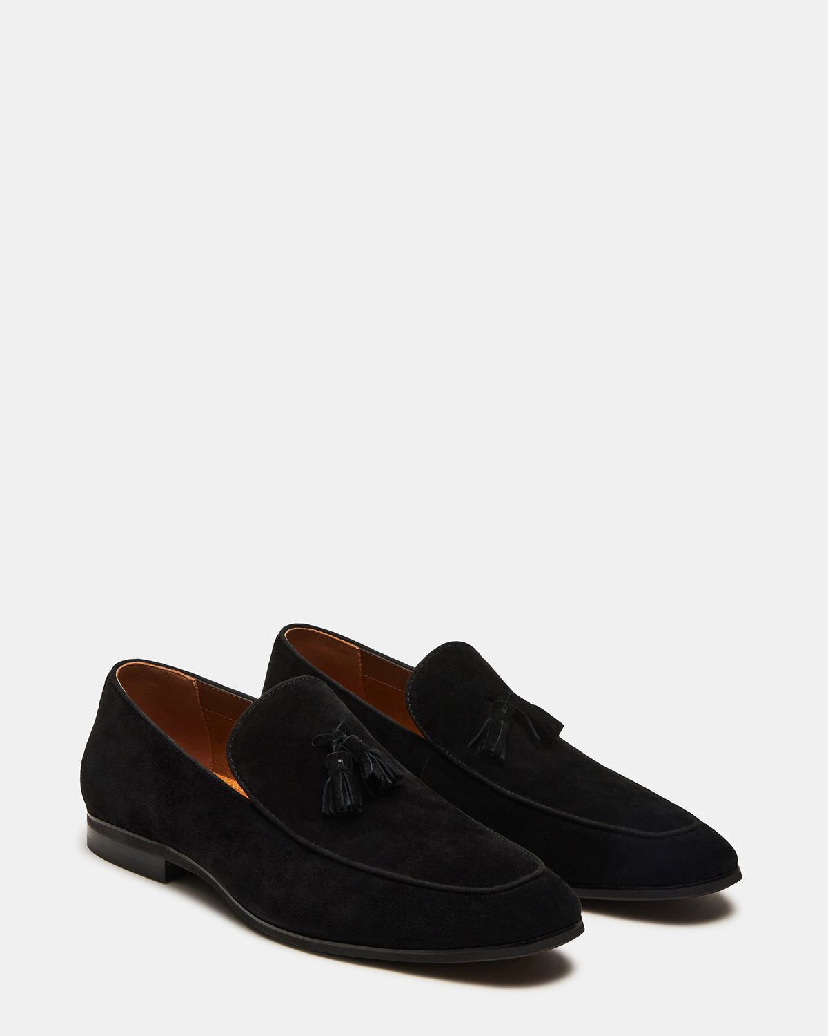 ONDRE Black Suede Tassel Slip-On Men's Loafer | Steve Madden New