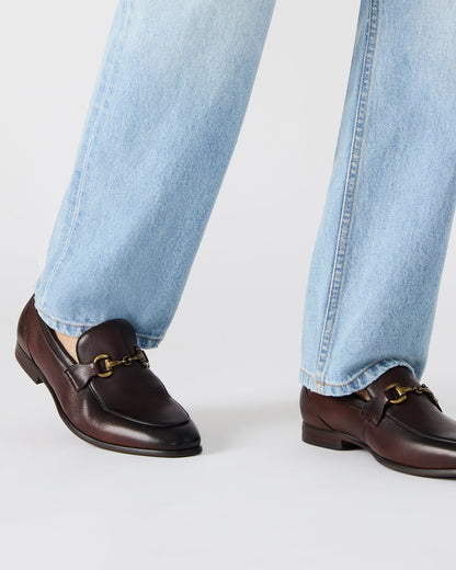 JAYSHAN Brown Leather Men's Dress Loafer | Steve Madden Featured