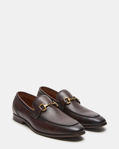 JAYSHAN Brown Leather Men's Dress Loafer | Steve Madden Featured