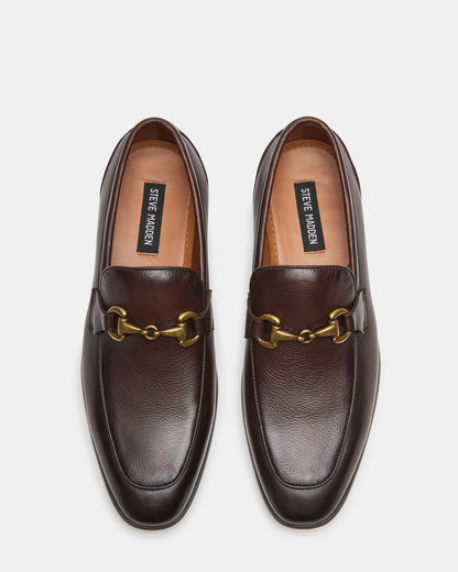 JAYSHAN Brown Leather Men's Dress Loafer | Steve Madden Featured
