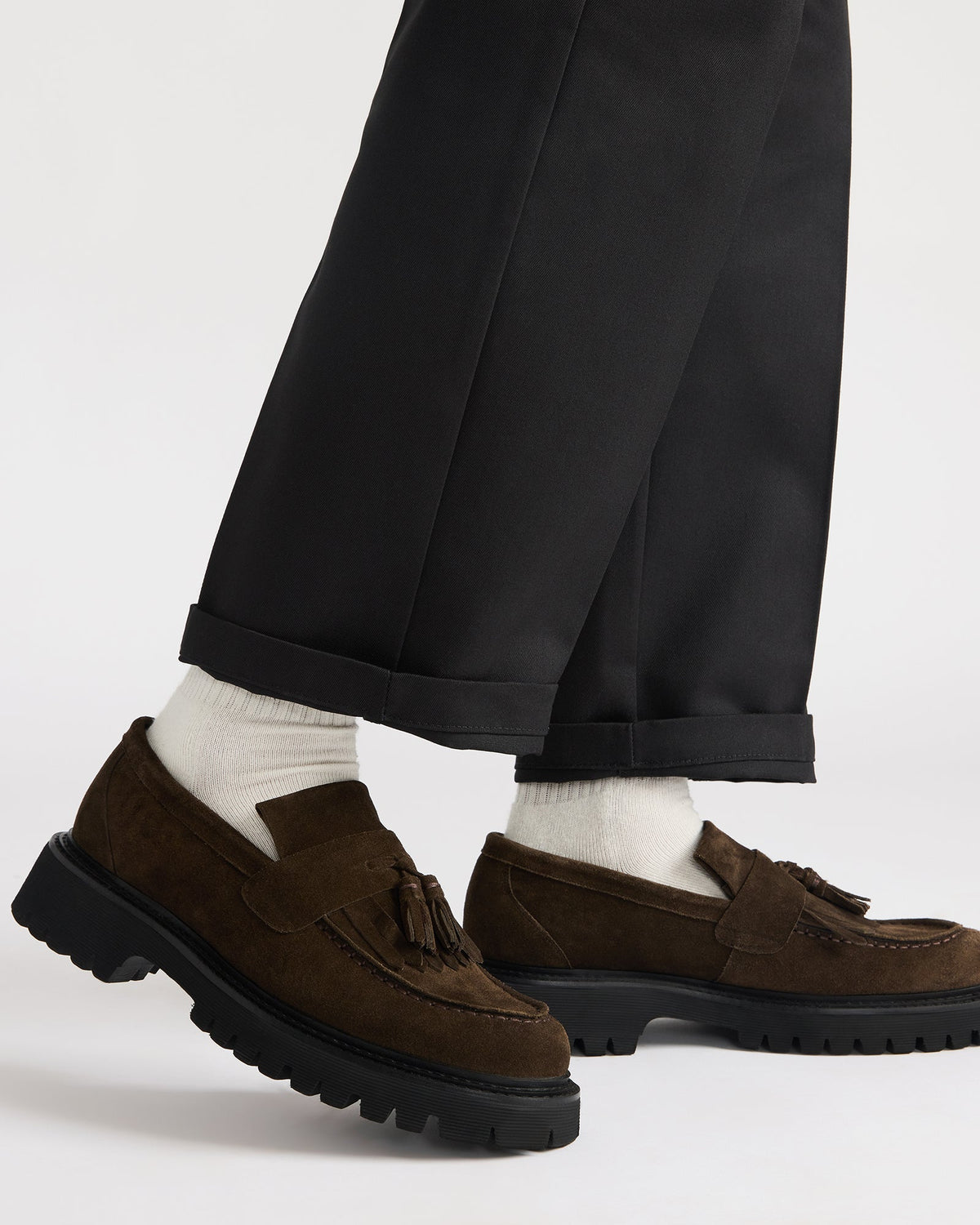 ZEV Brown Suede Lug Sole Dress Men's Loafer | Steve Madden Smart Buy