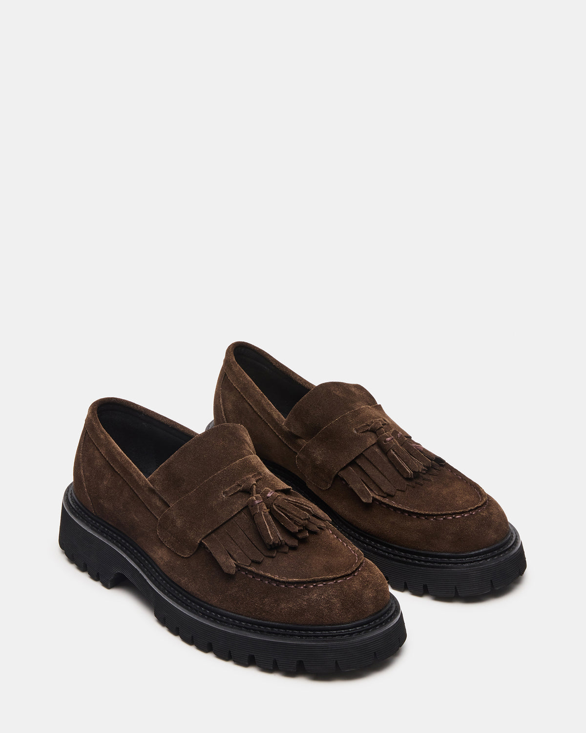 ZEV Brown Suede Lug Sole Dress Men's Loafer | Steve Madden Smart Buy