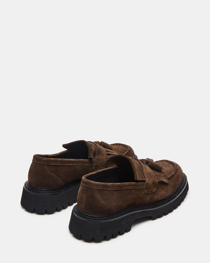 ZEV Brown Suede Lug Sole Dress Men's Loafer | Steve Madden Smart Buy