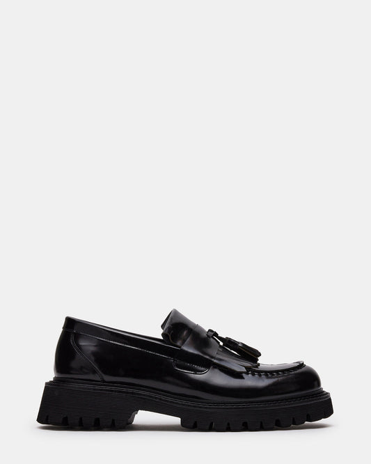 ZEV Black Box Lug Sole Dress Men's Loafer | Steve Madden Everyday
