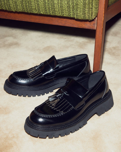 ZEV Black Box Lug Sole Dress Men's Loafer | Steve Madden Everyday