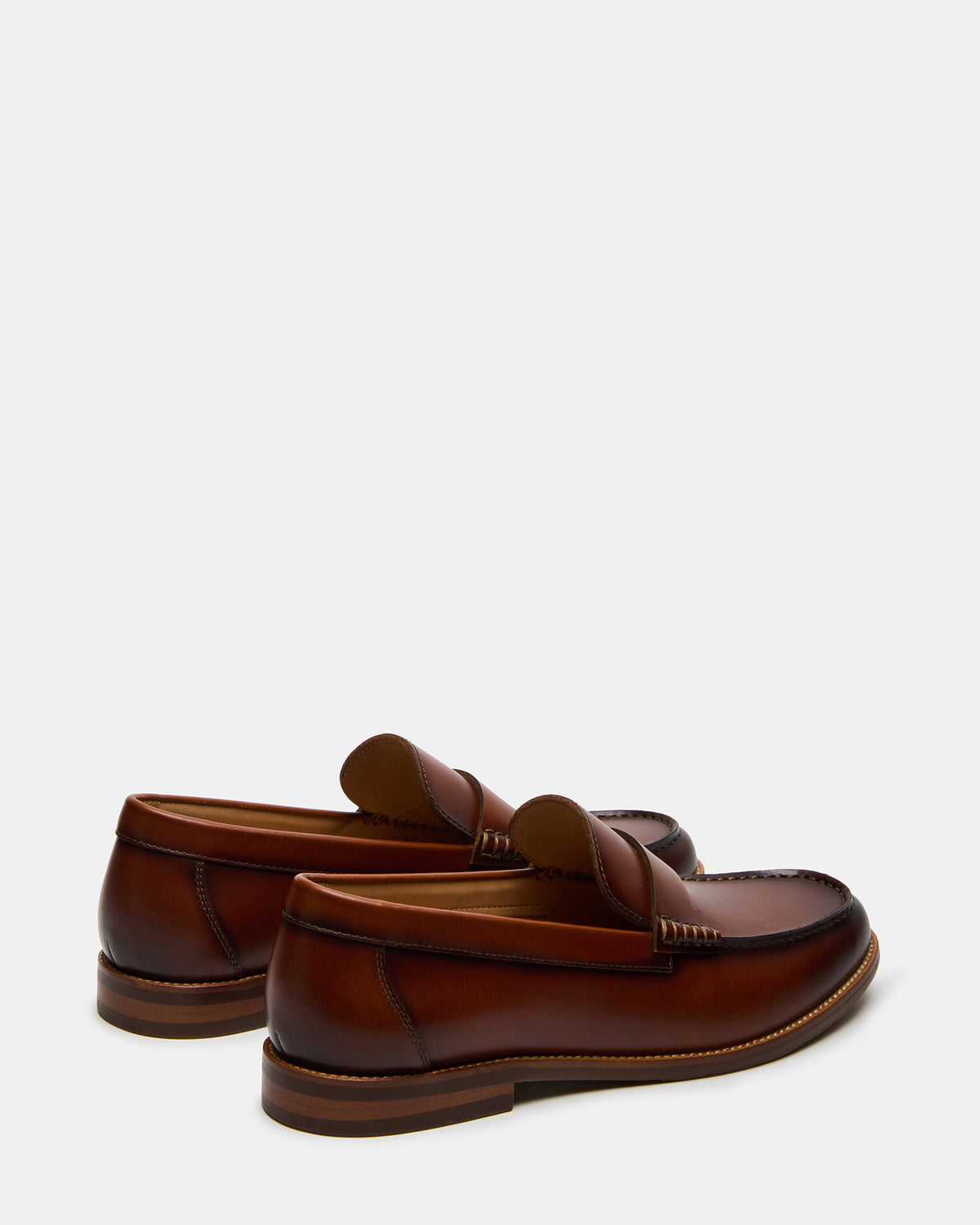 COLVER Cognac Leather Men's Slip-On Loafer | Steve Madden Latest