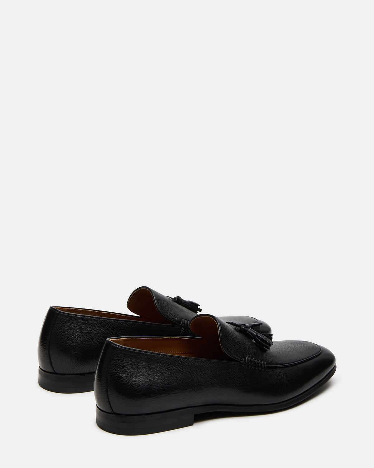 ONDRE Black Leather Tassel Slip-On Men's Loafer | Steve Madden Sale