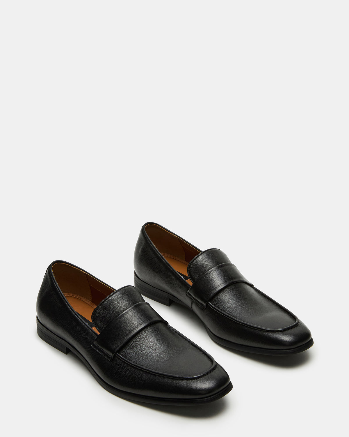 BISCUIT Black Leather Slip-On Men's Dress Loafer | Steve Madden Customer Favorite