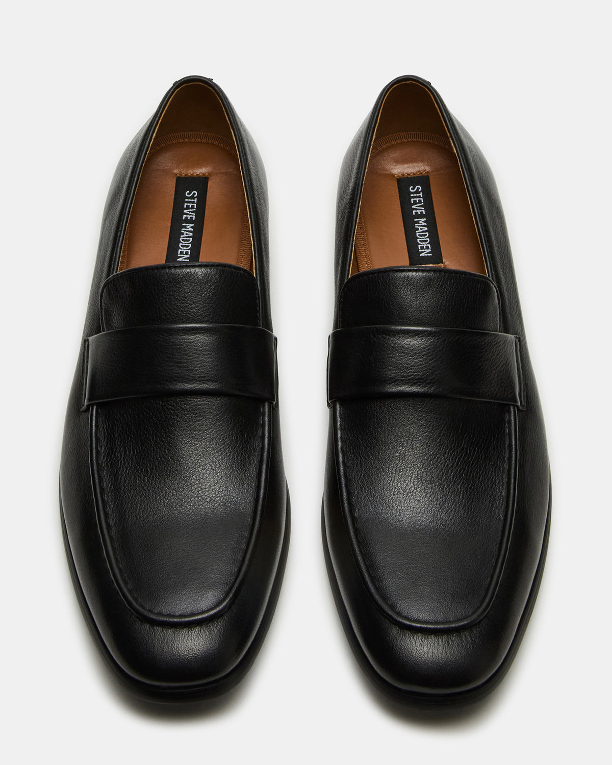 BISCUIT Black Leather Slip-On Men's Dress Loafer | Steve Madden Customer Favorite