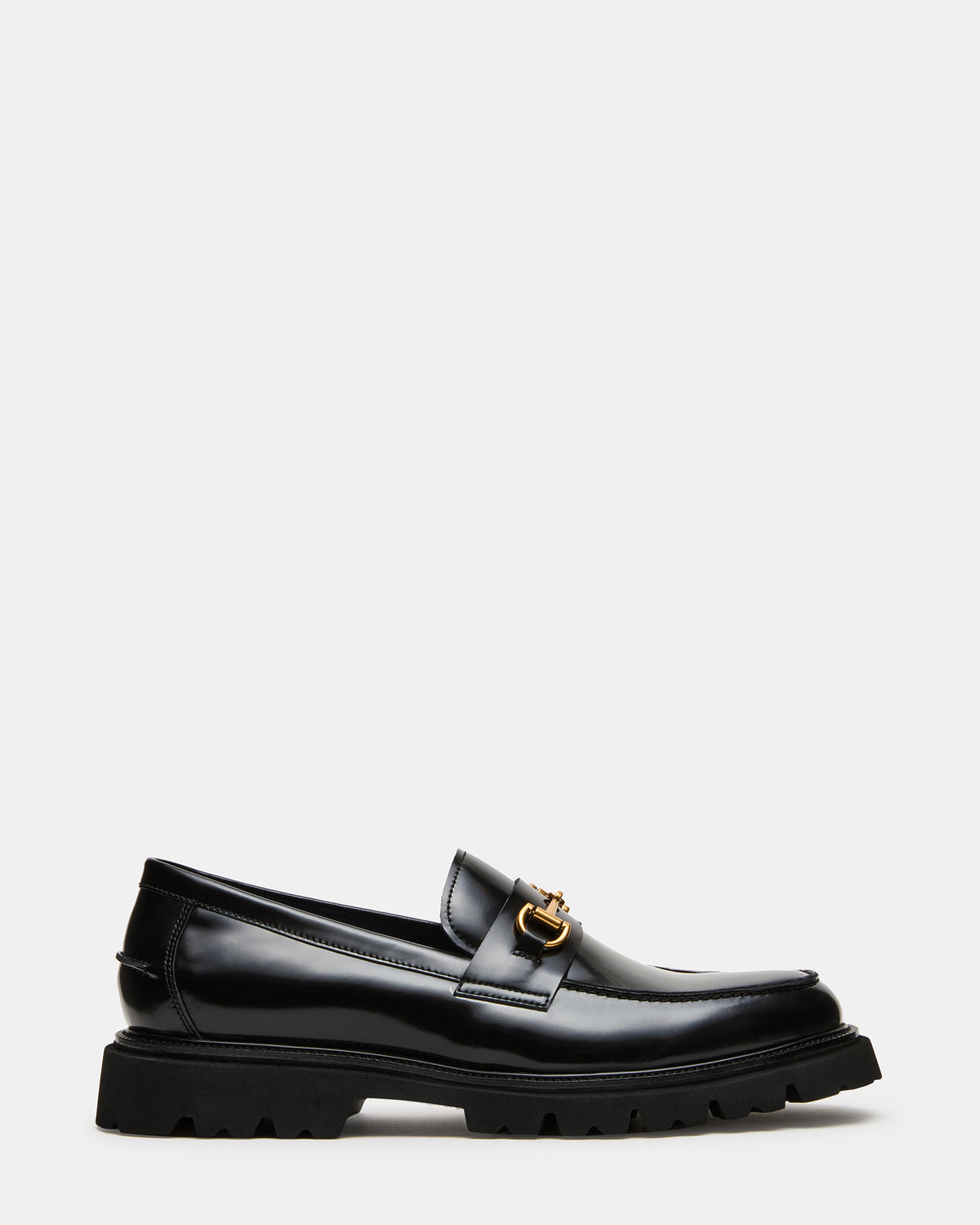 NAXOS Black Leather Slip-On Dress Men's Loafer | Steve Madden Exclusive