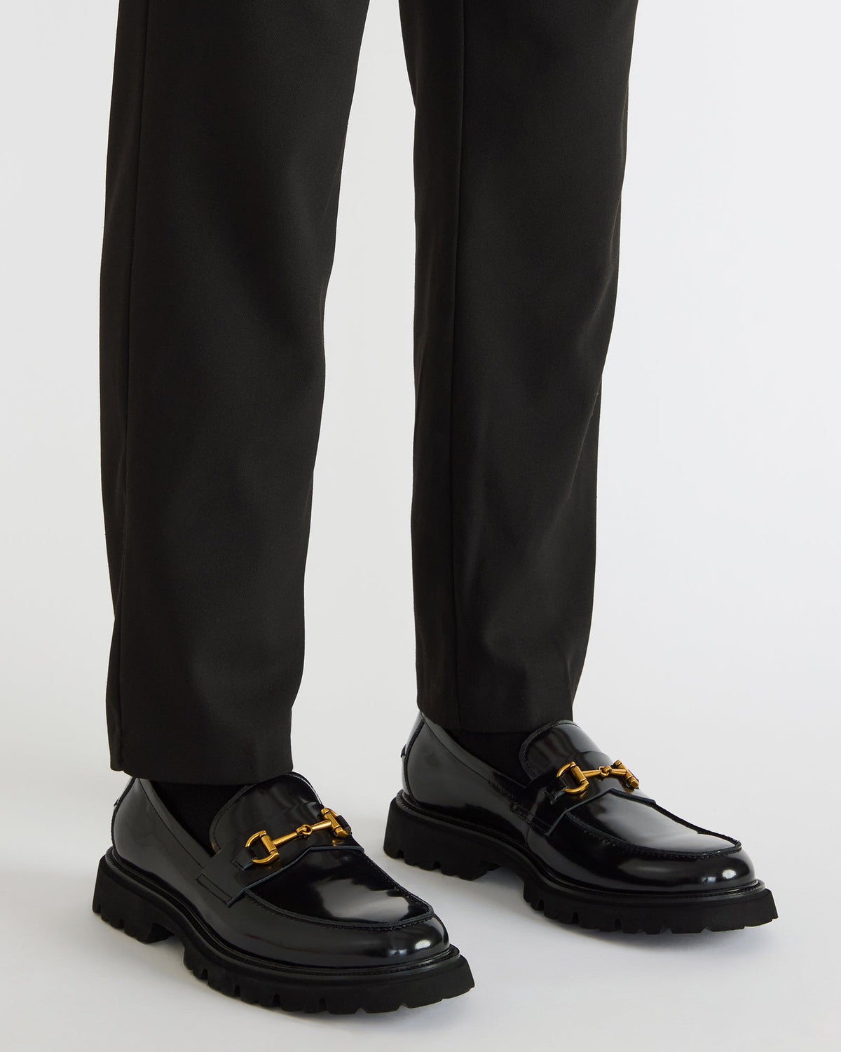 NAXOS Black Leather Slip-On Dress Men's Loafer | Steve Madden Exclusive
