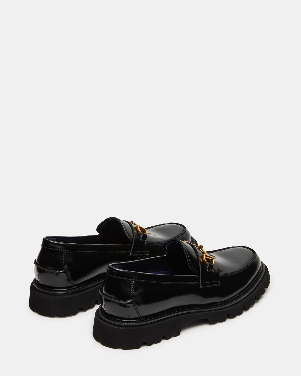 NAXOS Black Leather Slip-On Dress Men's Loafer | Steve Madden Exclusive