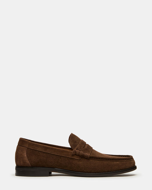HUCKLE Dark Brown Slip-On Men's Loafer | Steve Madden Best Price