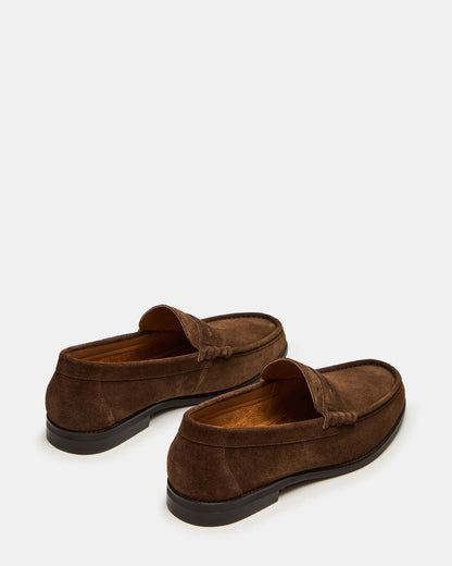 HUCKLE Dark Brown Slip-On Men's Loafer | Steve Madden Best Price