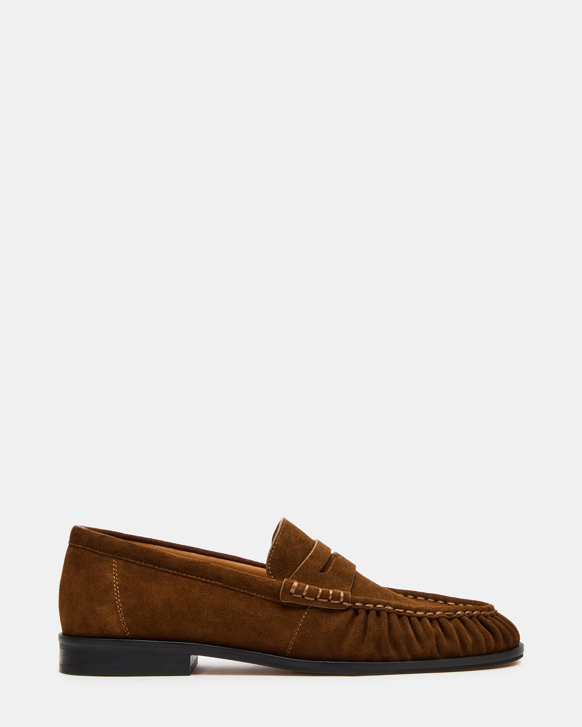 QUINCEY Chestnut Suede Slip-On Men's Loafer | Steve Madden Essential