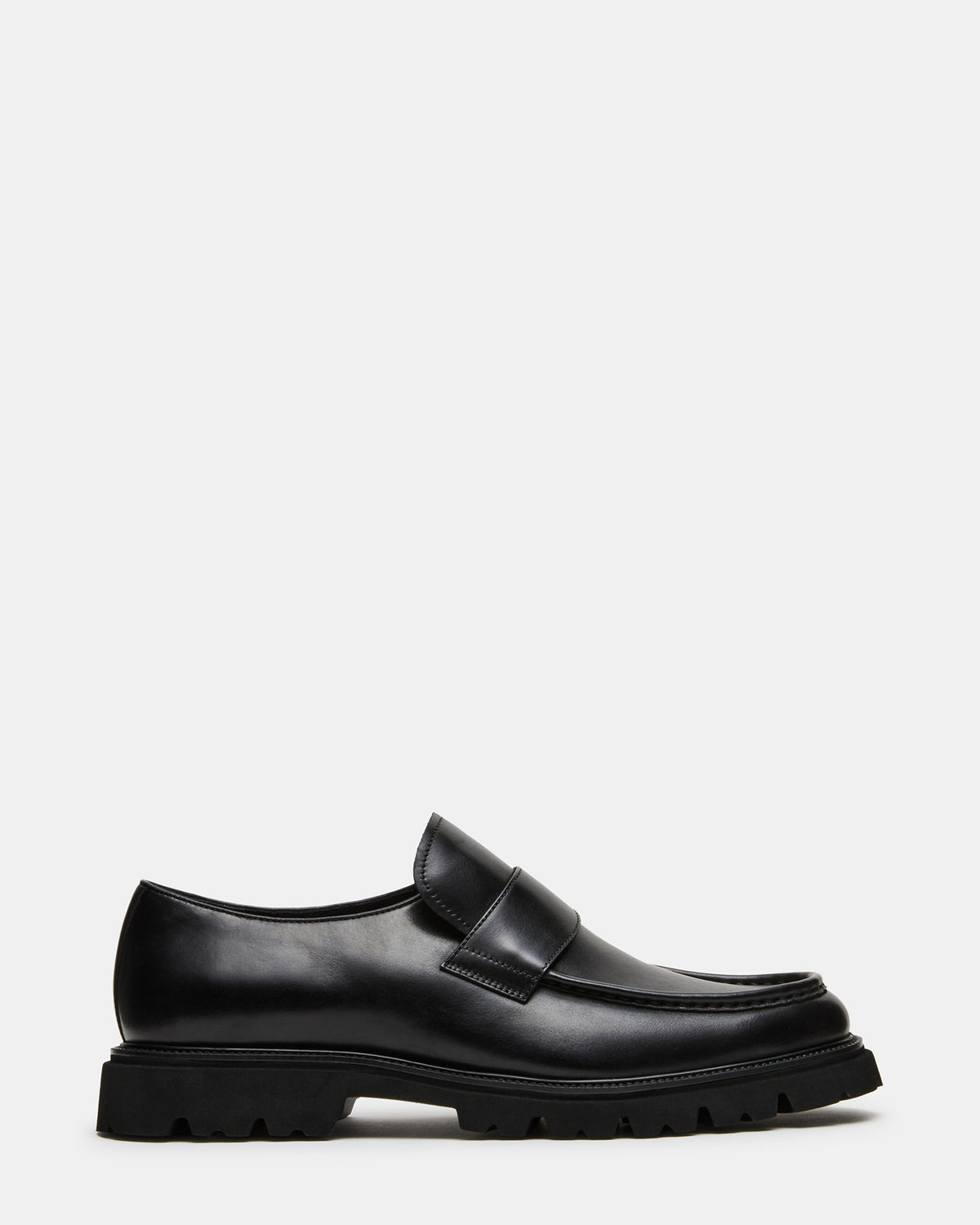 RADKIN Black Leather Slip-On Dress Men's Loafer | Steve Madden Premium