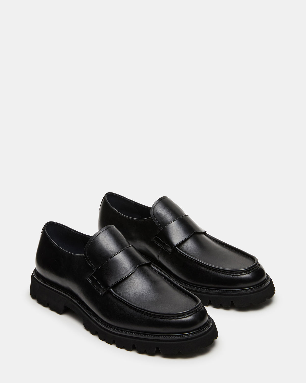 RADKIN Black Leather Slip-On Dress Men's Loafer | Steve Madden Premium