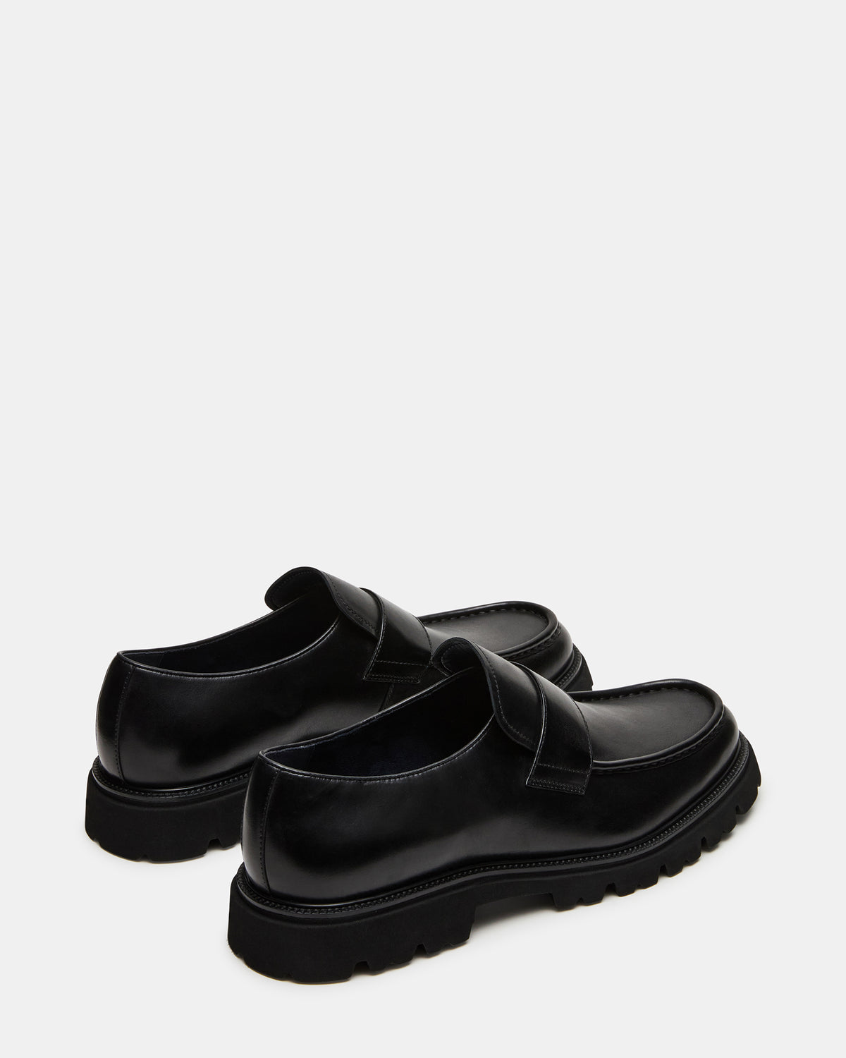 RADKIN Black Leather Slip-On Dress Men's Loafer | Steve Madden Premium