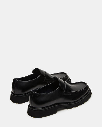 RADKIN Black Leather Slip-On Dress Men's Loafer | Steve Madden Premium