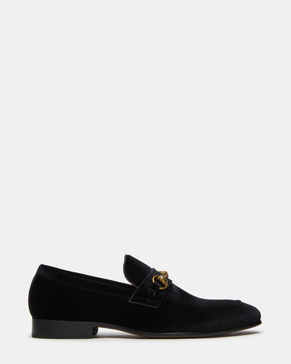 JAKIRO Black Velvet Slip-On Dress Men's Loafer | Steve Madden Customer Favorite