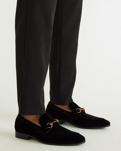 JAKIRO Black Velvet Slip-On Dress Men's Loafer | Steve Madden Customer Favorite