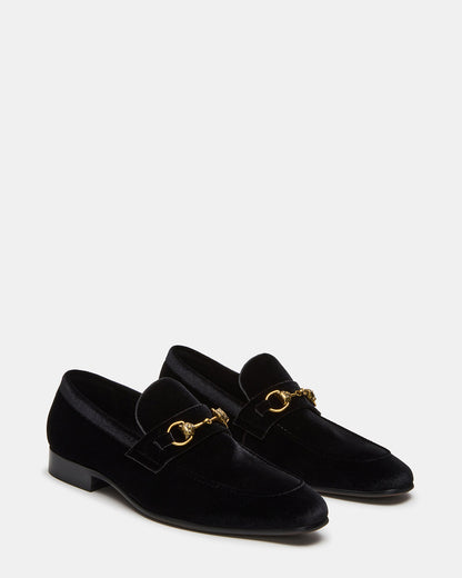 JAKIRO Black Velvet Slip-On Dress Men's Loafer | Steve Madden Customer Favorite