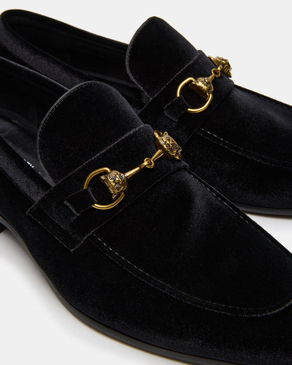 JAKIRO Black Velvet Slip-On Dress Men's Loafer | Steve Madden Customer Favorite