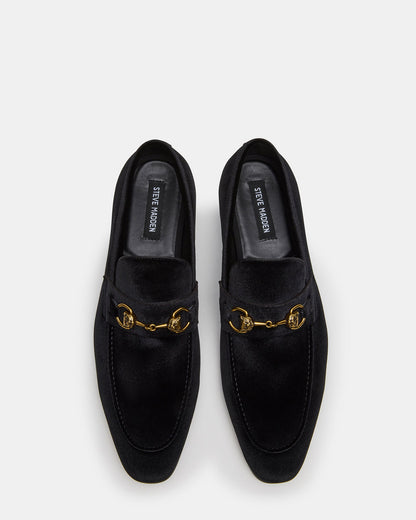 JAKIRO Black Velvet Slip-On Dress Men's Loafer | Steve Madden Customer Favorite