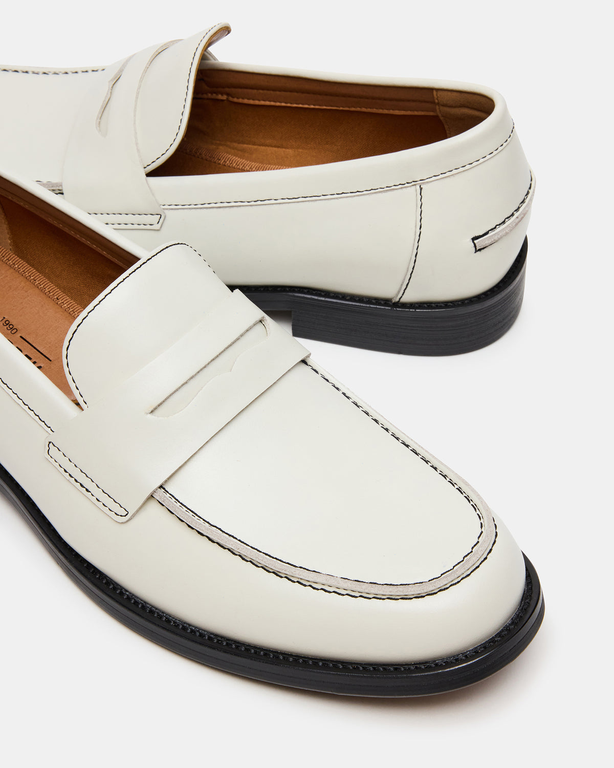 NATAN White Leather Slip-On Dress Men's Loafer | Steve Madden Top Pick