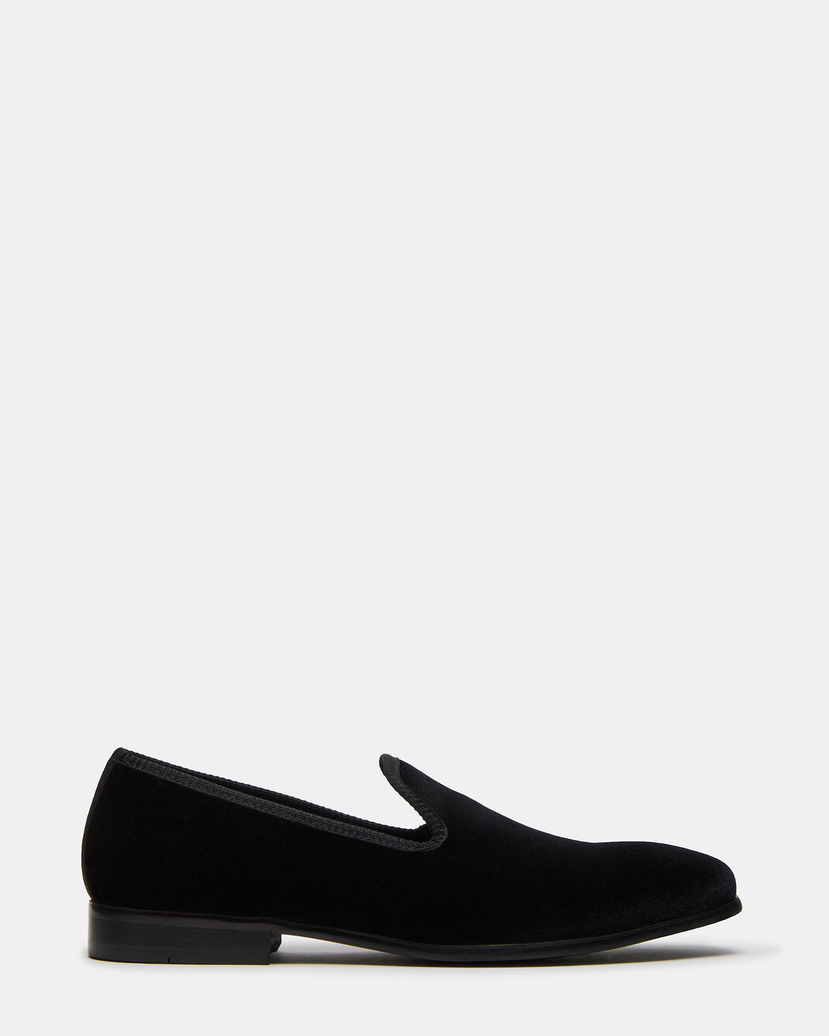 BANNOCH Black Velvet Men's Slip-On Loafer | Steve Madden Quality