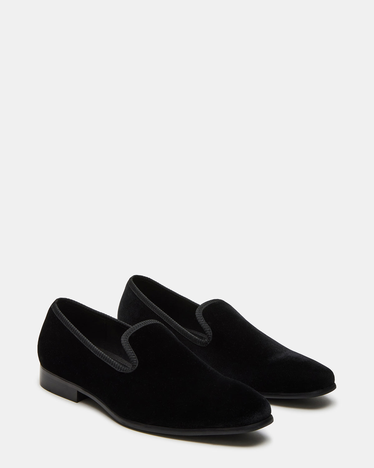 BANNOCH Black Velvet Men's Slip-On Loafer | Steve Madden Quality