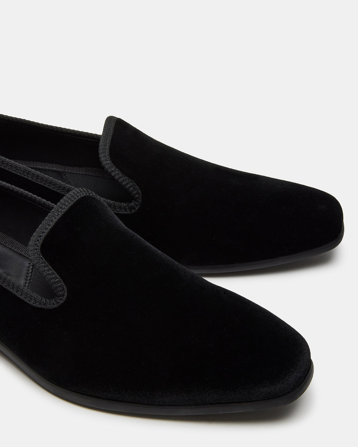 BANNOCH Black Velvet Men's Slip-On Loafer | Steve Madden Quality