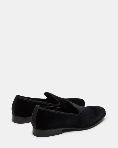BANNOCH Black Velvet Men's Slip-On Loafer | Steve Madden Quality