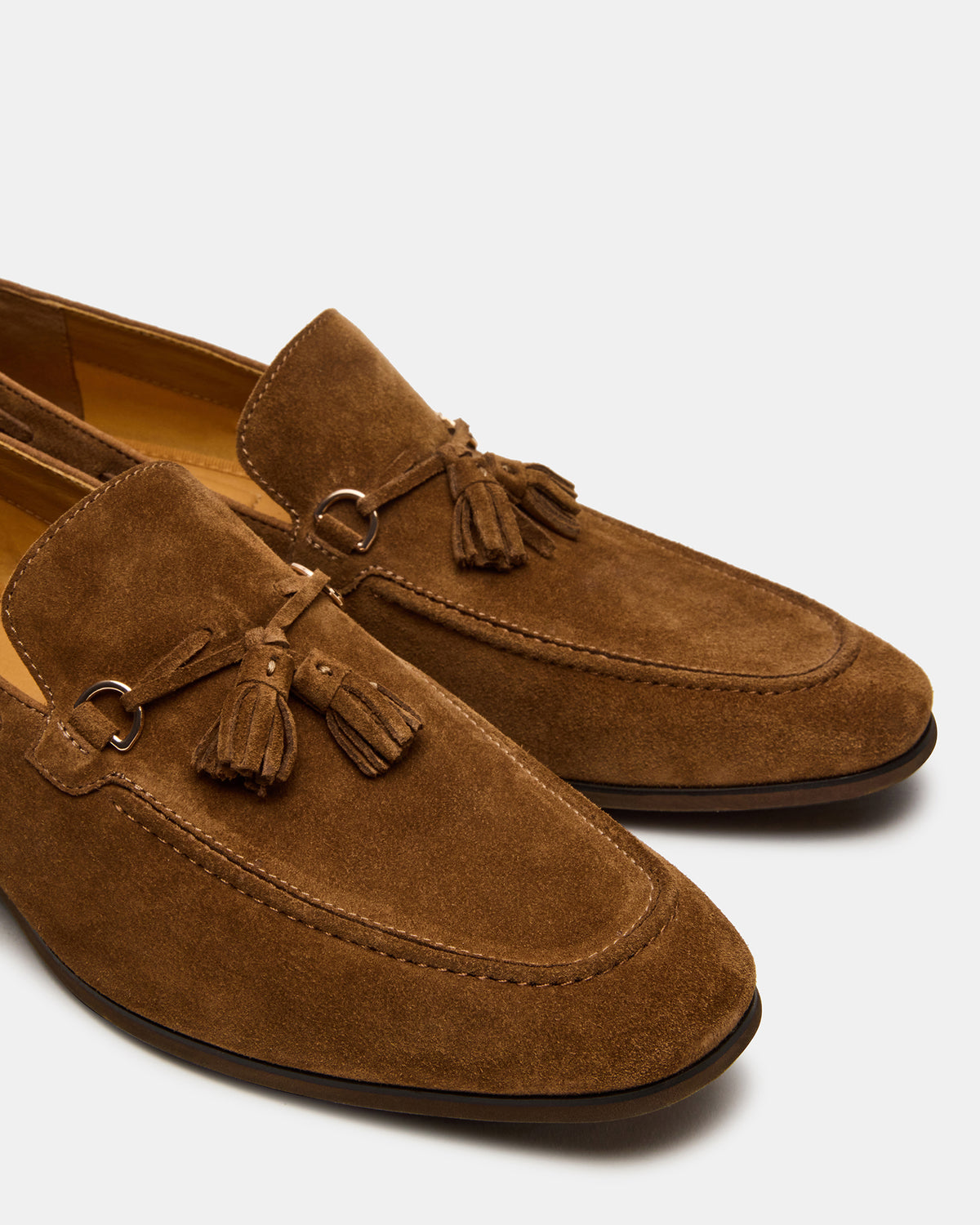 LOGAN Cognac Suede Tassel Slip-On Men's Loafer | Steve Madden Latest