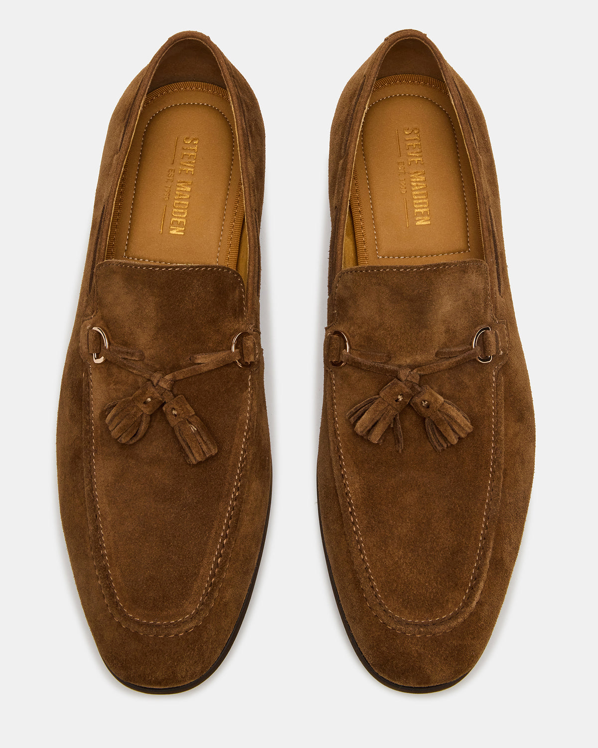 LOGAN Cognac Suede Tassel Slip-On Men's Loafer | Steve Madden Latest