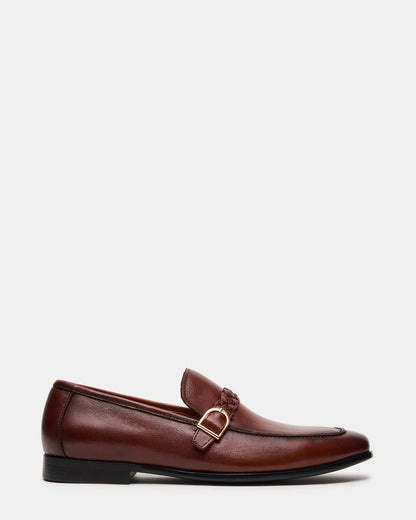 CHAPLIN Tan Leather Woven-Strap Buckle Slip-On Men's Loafer | Steve Madden Popular