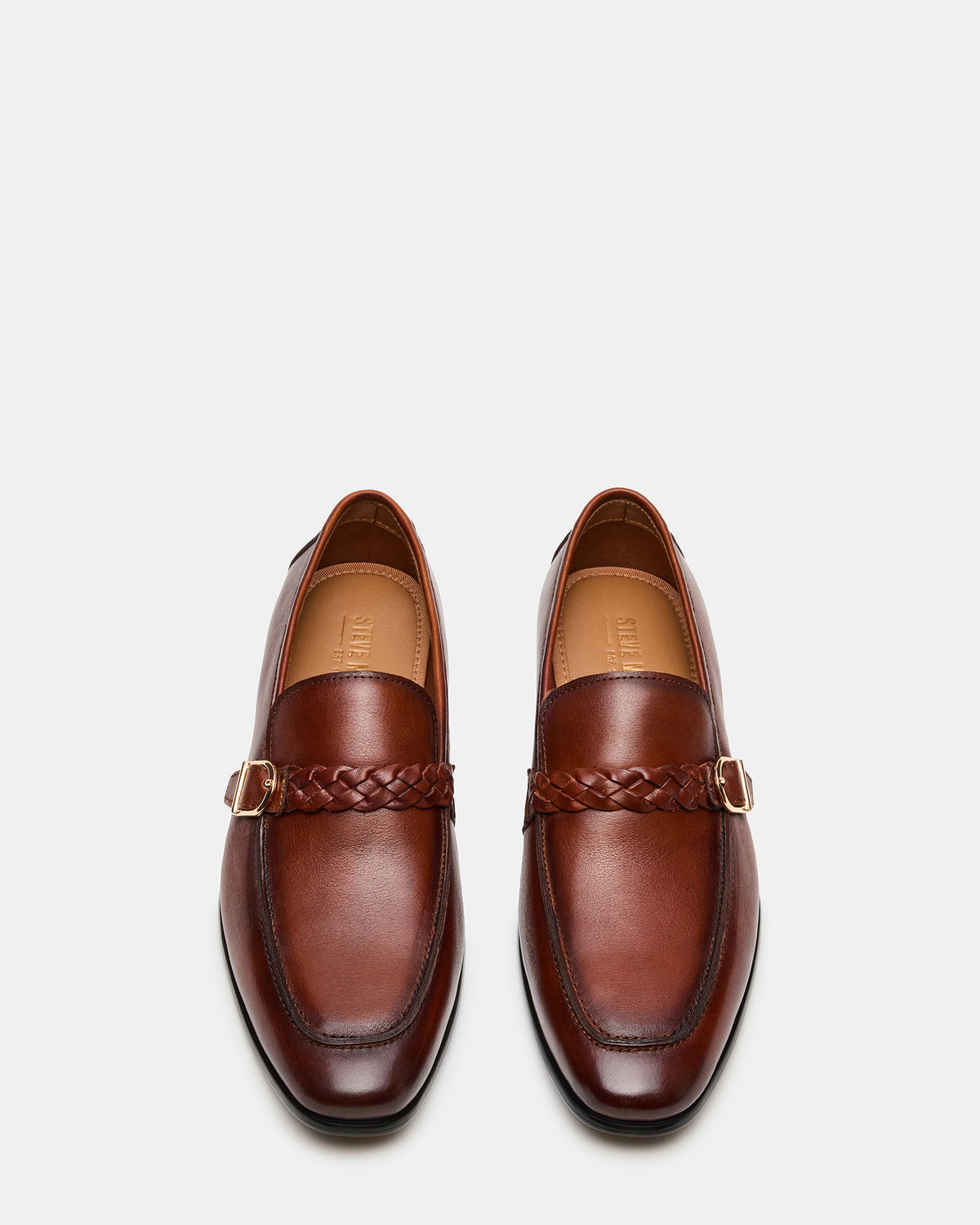 CHAPLIN Tan Leather Woven-Strap Buckle Slip-On Men's Loafer | Steve Madden Popular