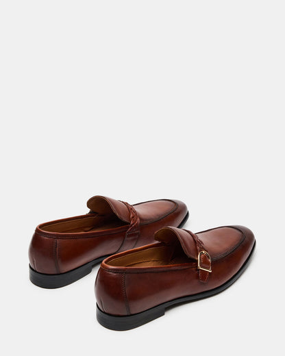 CHAPLIN Tan Leather Woven-Strap Buckle Slip-On Men's Loafer | Steve Madden Popular