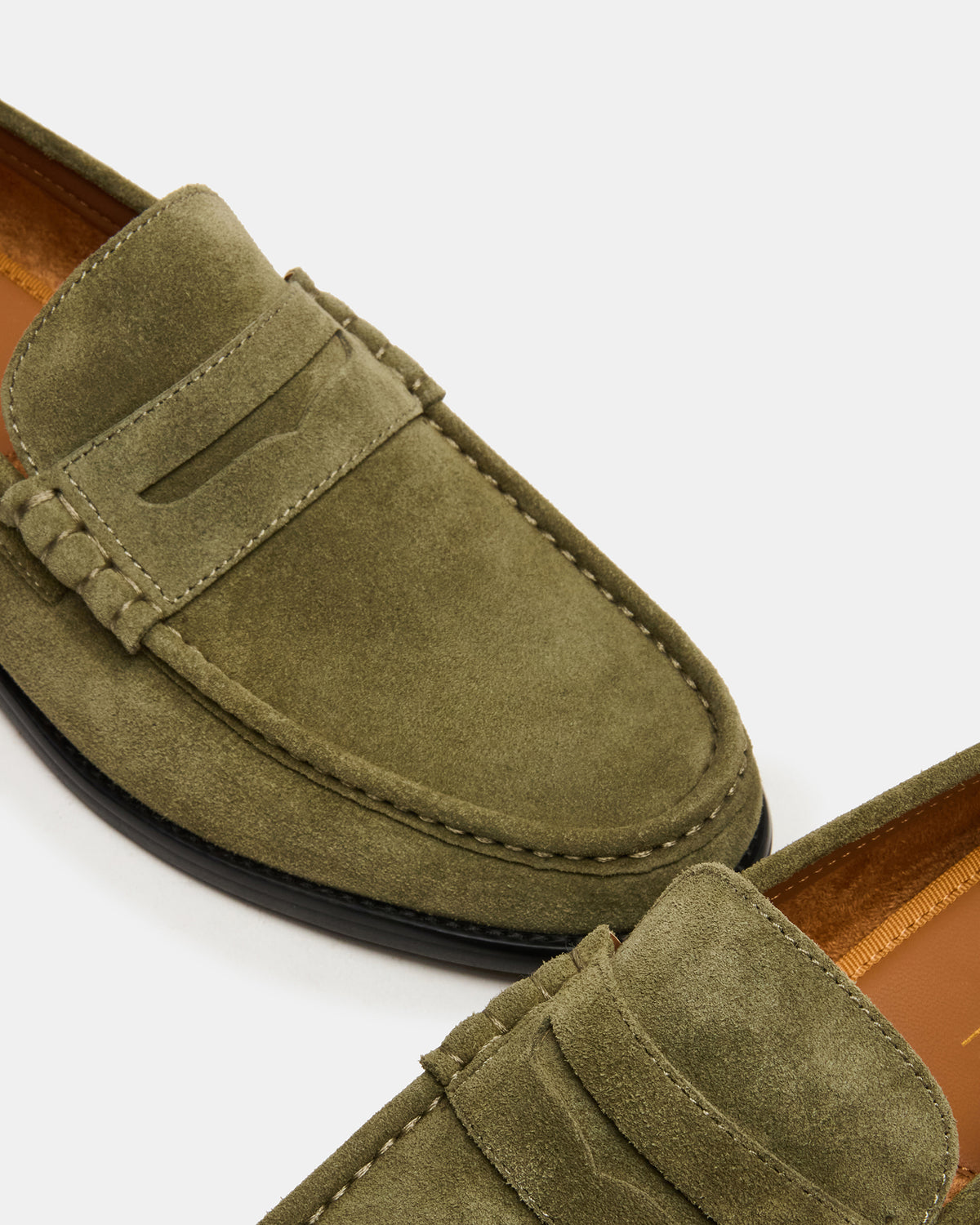 HUCKLE Green Suede Slip-On Men's Loafer | Steve Madden Classic