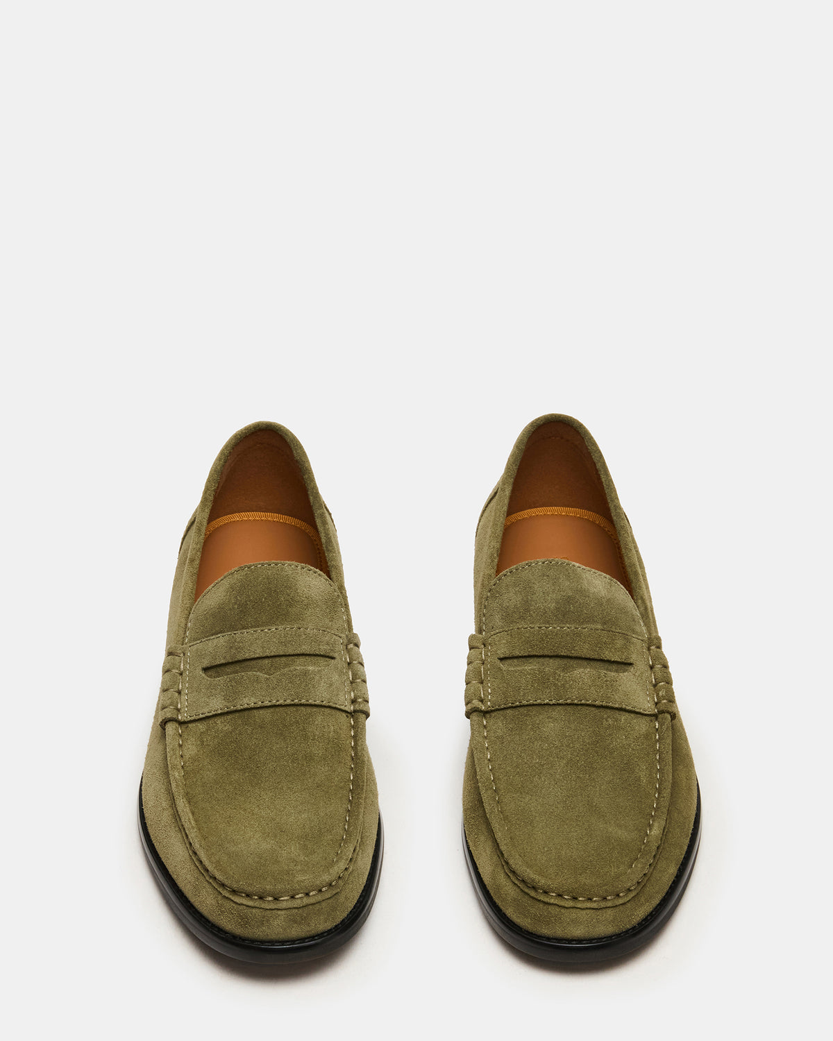 HUCKLE Green Suede Slip-On Men's Loafer | Steve Madden Classic