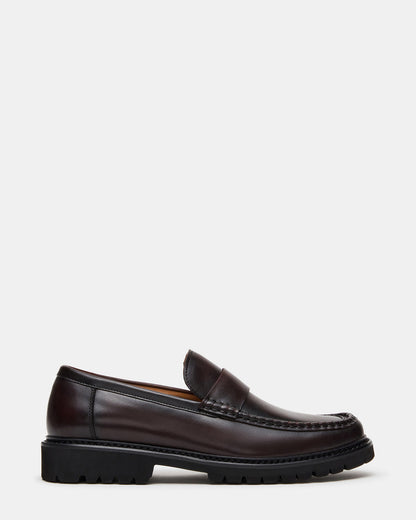 BRODIE Brown Slip-On Lug Men's Loafer | Steve Madden Best Seller