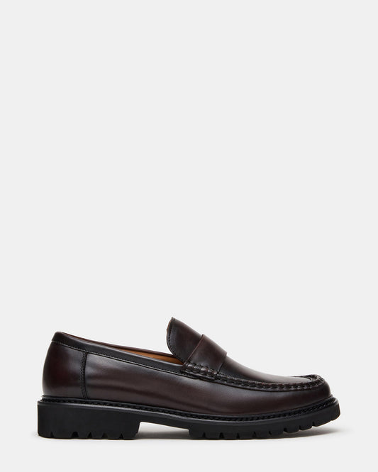 BRODIE Brown Slip-On Lug Men's Loafer | Steve Madden Best Seller