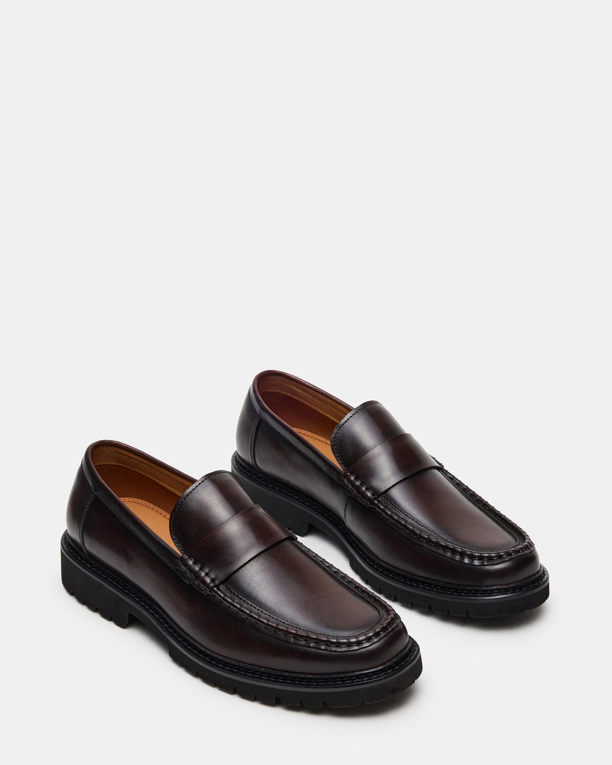 BRODIE Brown Slip-On Lug Men's Loafer | Steve Madden Best Seller