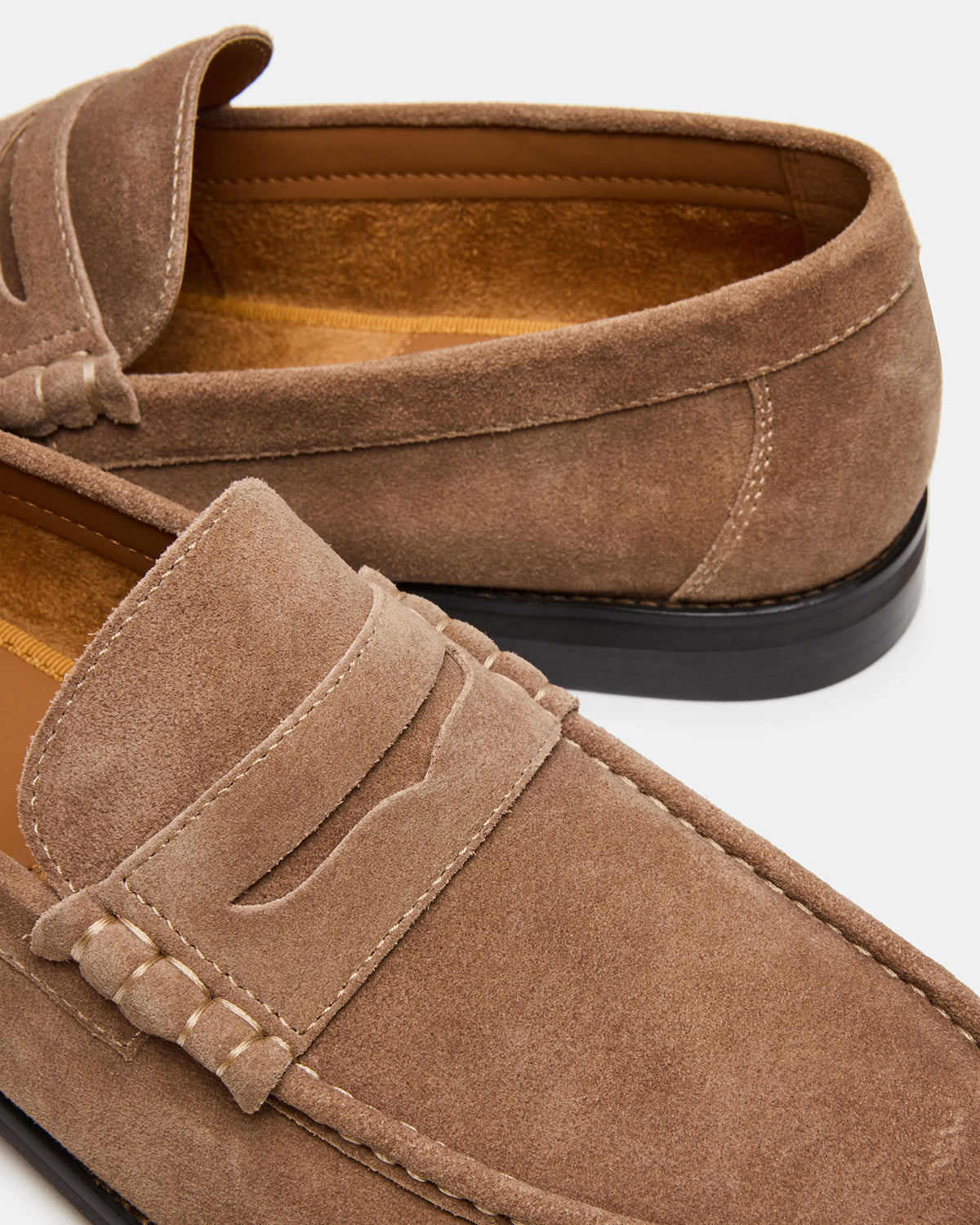 HUCKLE Taupe Suede Slip-On Men's Loafer | Steve Madden Classic