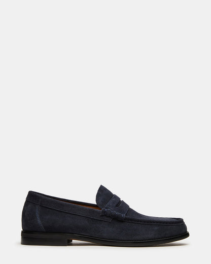 HUCKLE Navy Suede Slip-On Men's Loafer | Steve Madden Hot Sale