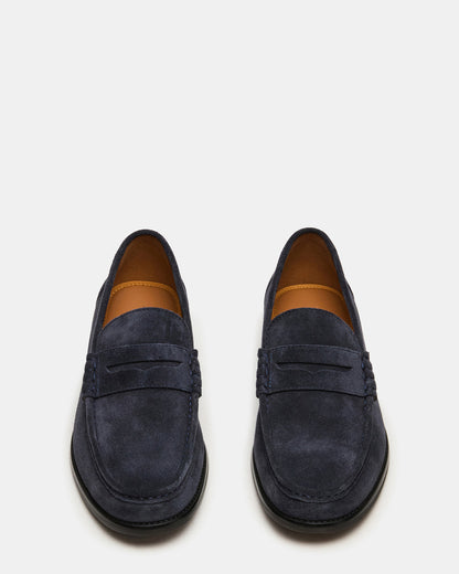 HUCKLE Navy Suede Slip-On Men's Loafer | Steve Madden Hot Sale