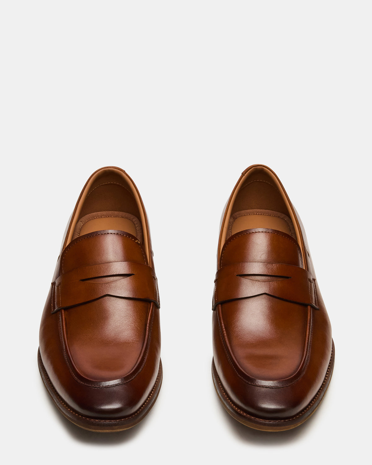 LIGHTNING Tan Leather Round-Toe Slip-On Men's Loafer | Steve Madden Popular