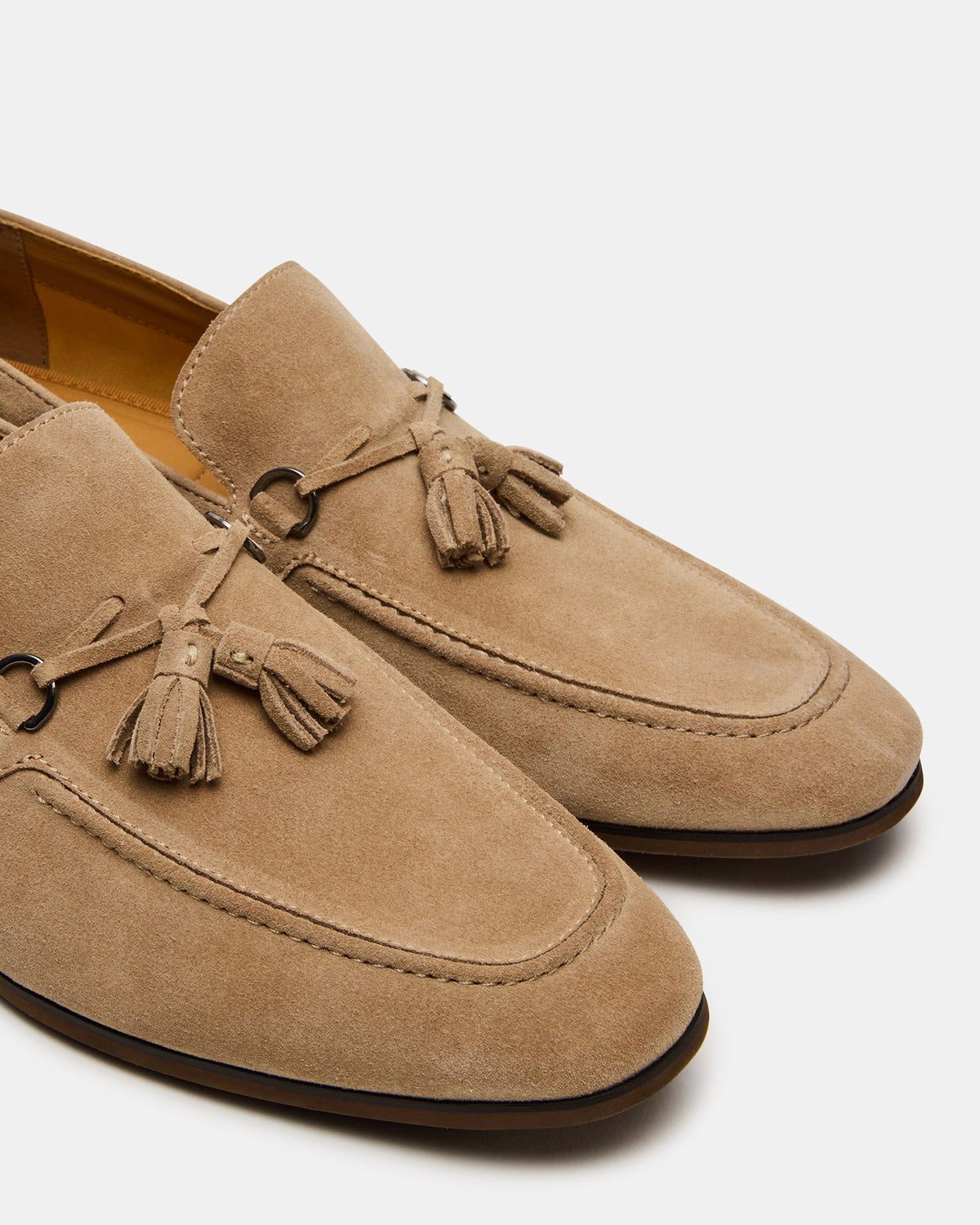 LOGAN Taupe Suede Tassel Slip-On Men's Loafer | Steve Madden Best Seller